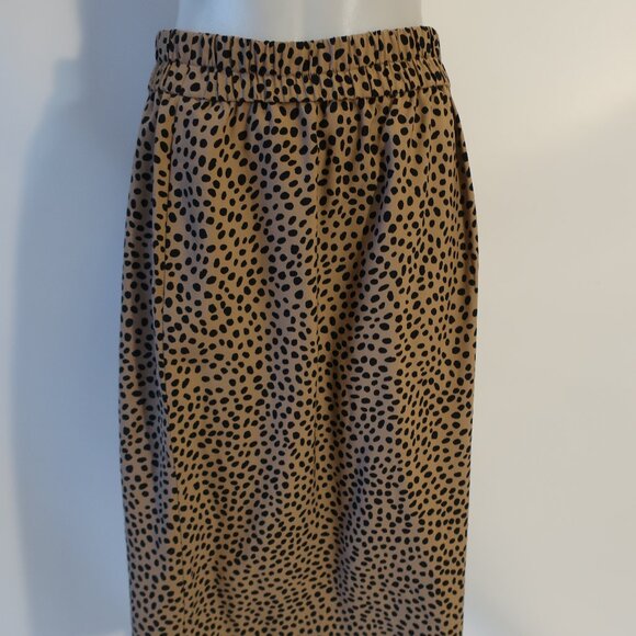 NWT Womens J. Crew Camel Brown Black Straight Pencil Midi Skirt M - Picture 2 of 6